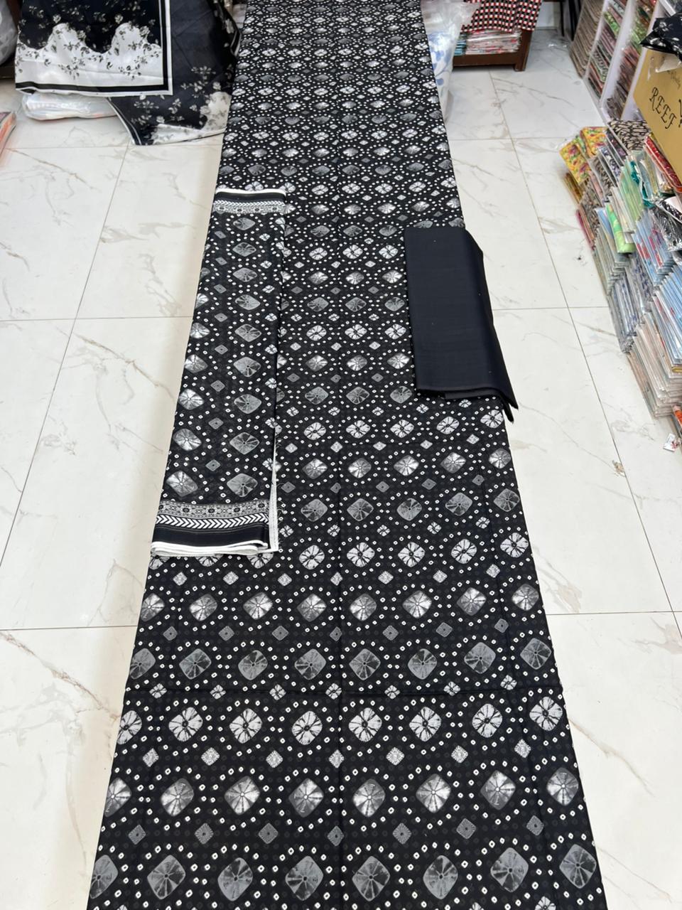 Black Series Lawn 3 Piece With Lawn dupatta