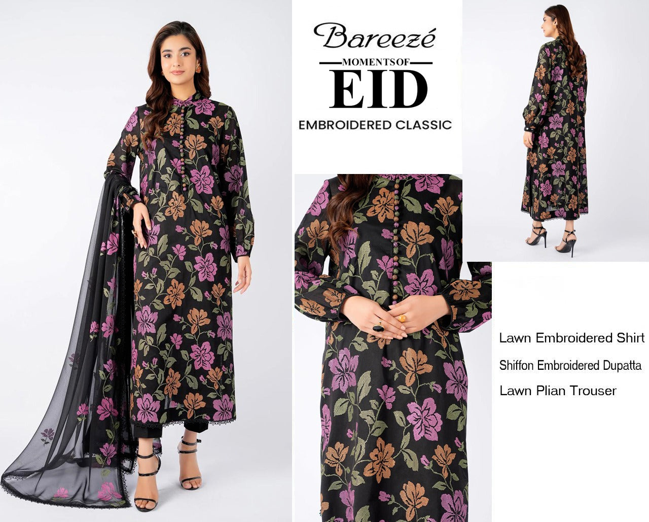 Bareeze Exclusive Lawn Collection 2026 – Premium EMB 3PC
