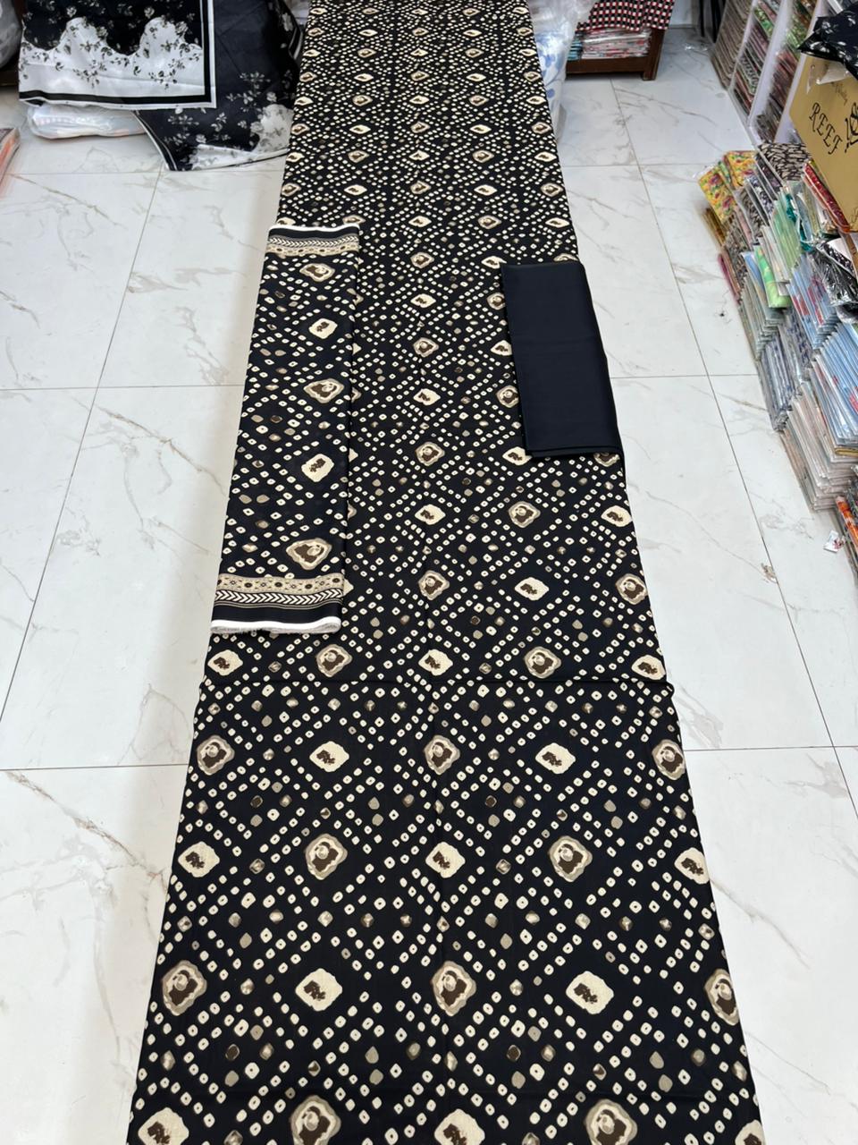 Black Series Lawn 3 Piece With Lawn dupatta