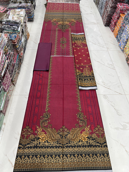 Printed Dhanak 3PC