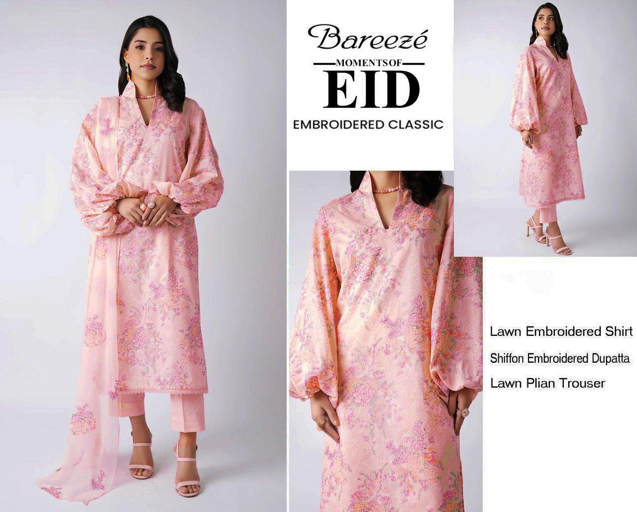 Bareeze Exclusive Lawn Collection 2026 – Premium EMB 3PC