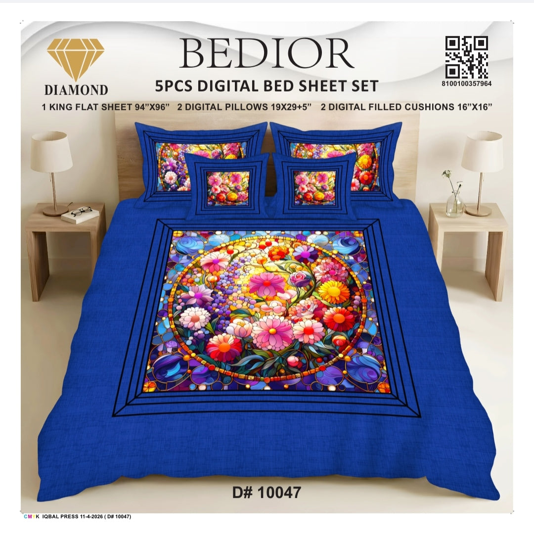 BEDIOR 5PCS DIGITAL BED SHEET SET 10047