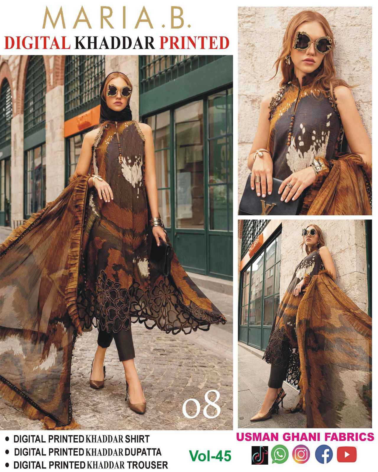 MARIA.B FANTASTIC Khaddar 3PC 
