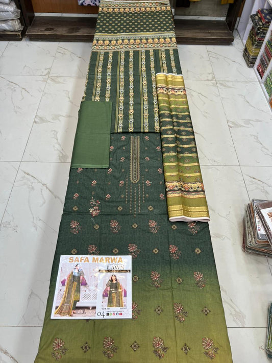 Safa Marwa Original Lawn 3-PC Embroidered Collection
