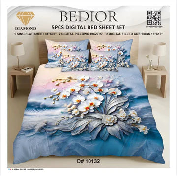 BEDIOR 5PCS DIGITAL BED SHEET SET 10132