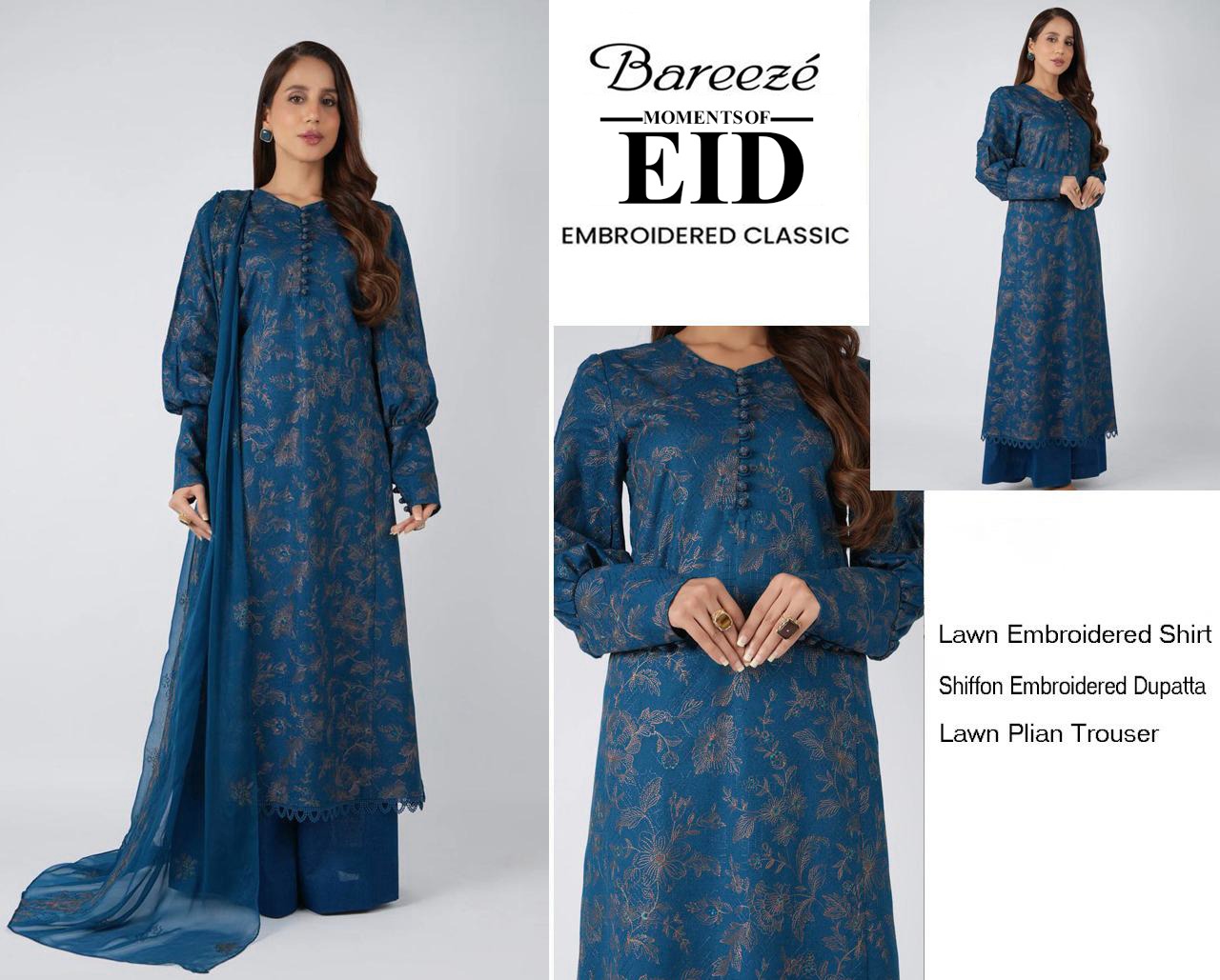 Bareeze Exclusive Lawn Collection 2026 – Premium EMB 3PC