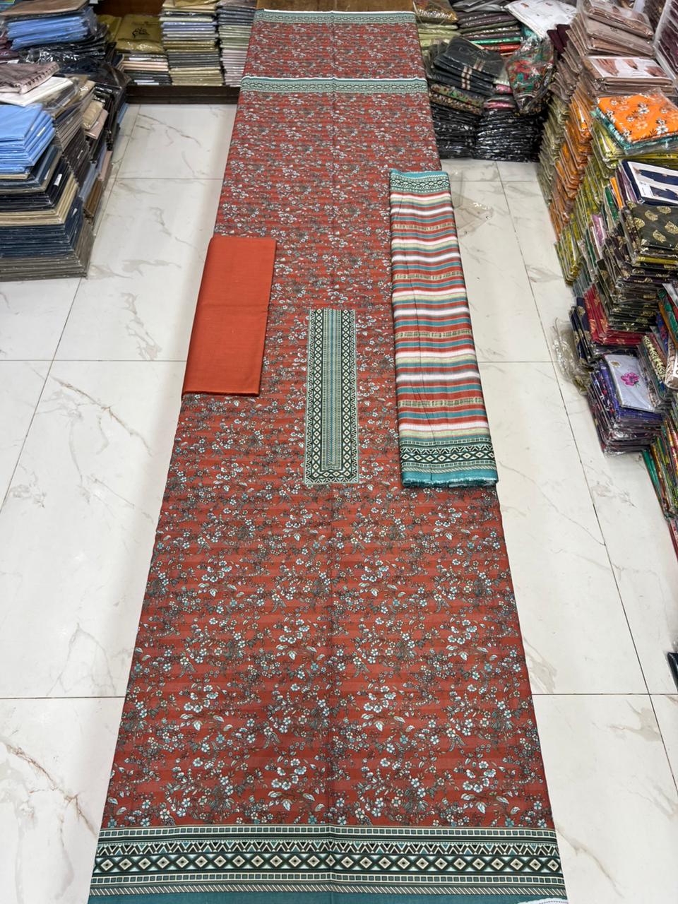 Sharjeena Lawn 3PC Set – Fancy Digital Printed Fabric