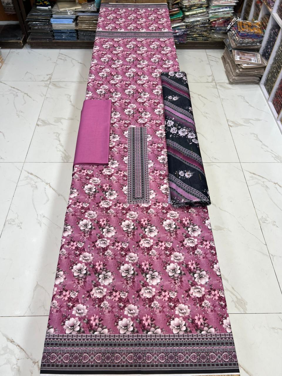 Swiss Bana Dora Lawn with Fancy Dupatta