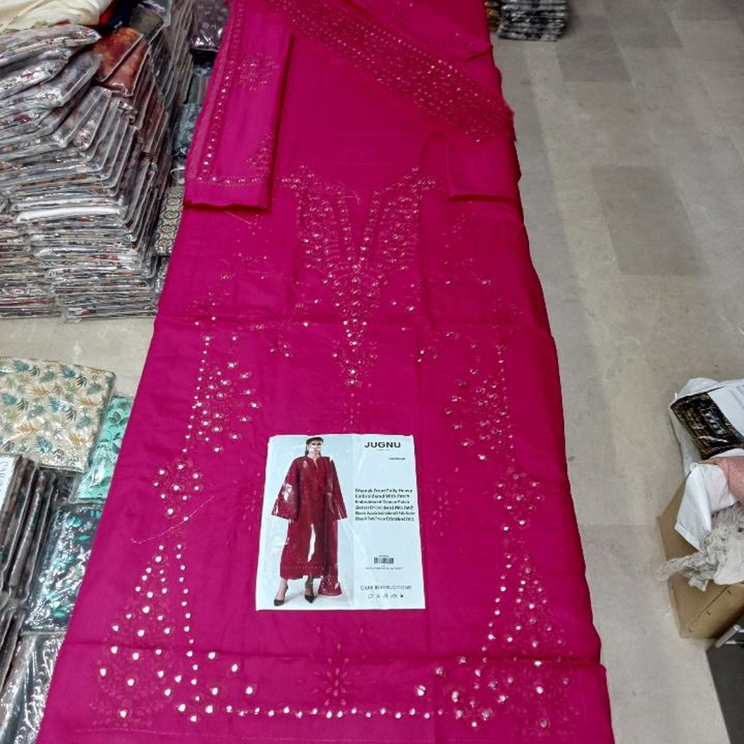 Luxury Dhanak Embroidered 3-Piece Suit