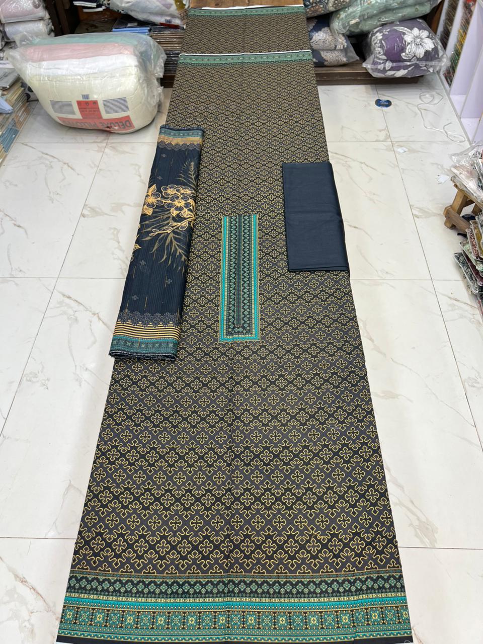 Swiss Bana Dora Lawn with Fancy Dupatta