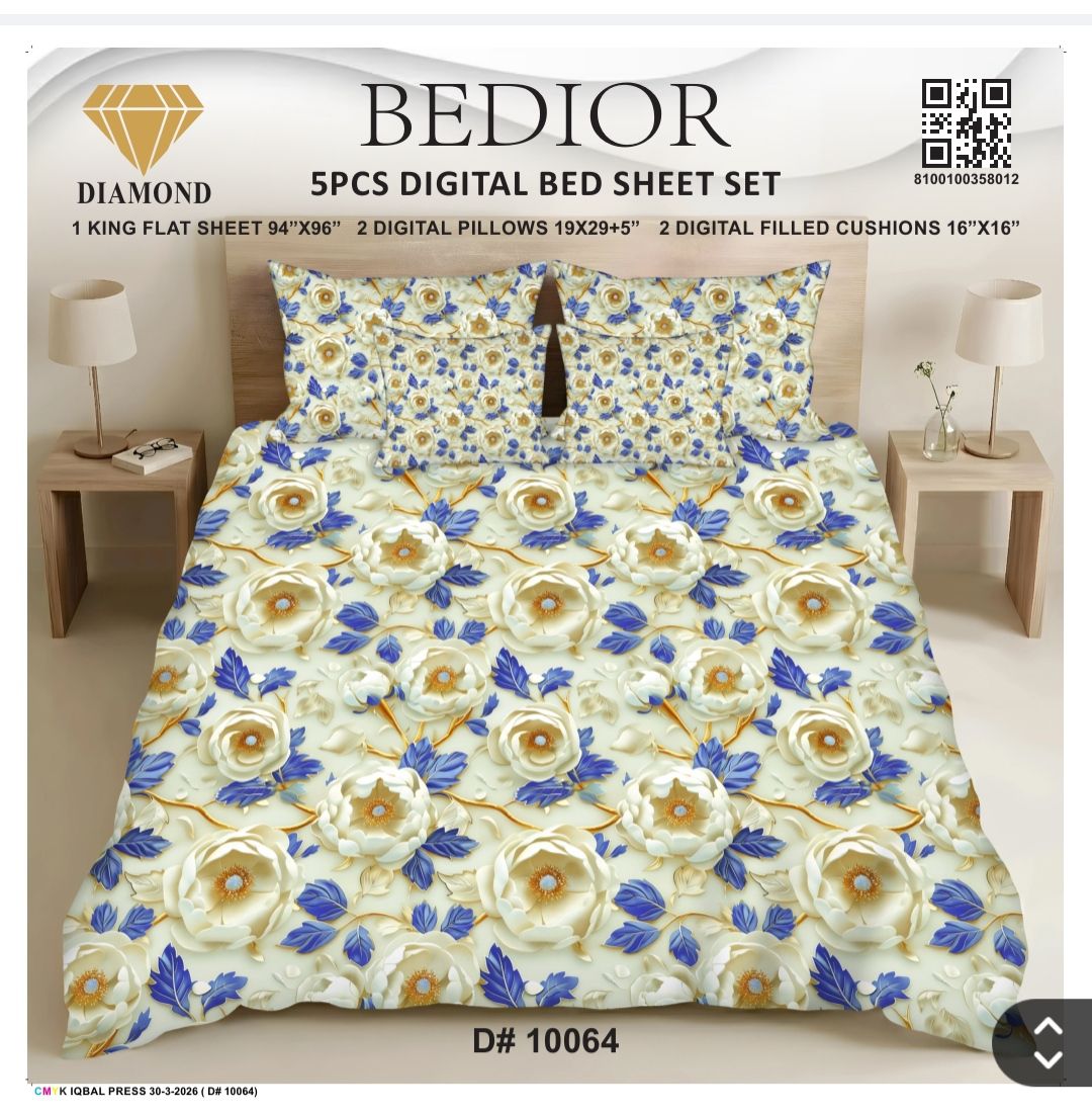 BEDIOR 5PCS DIGITAL BED SHEET SET 10064