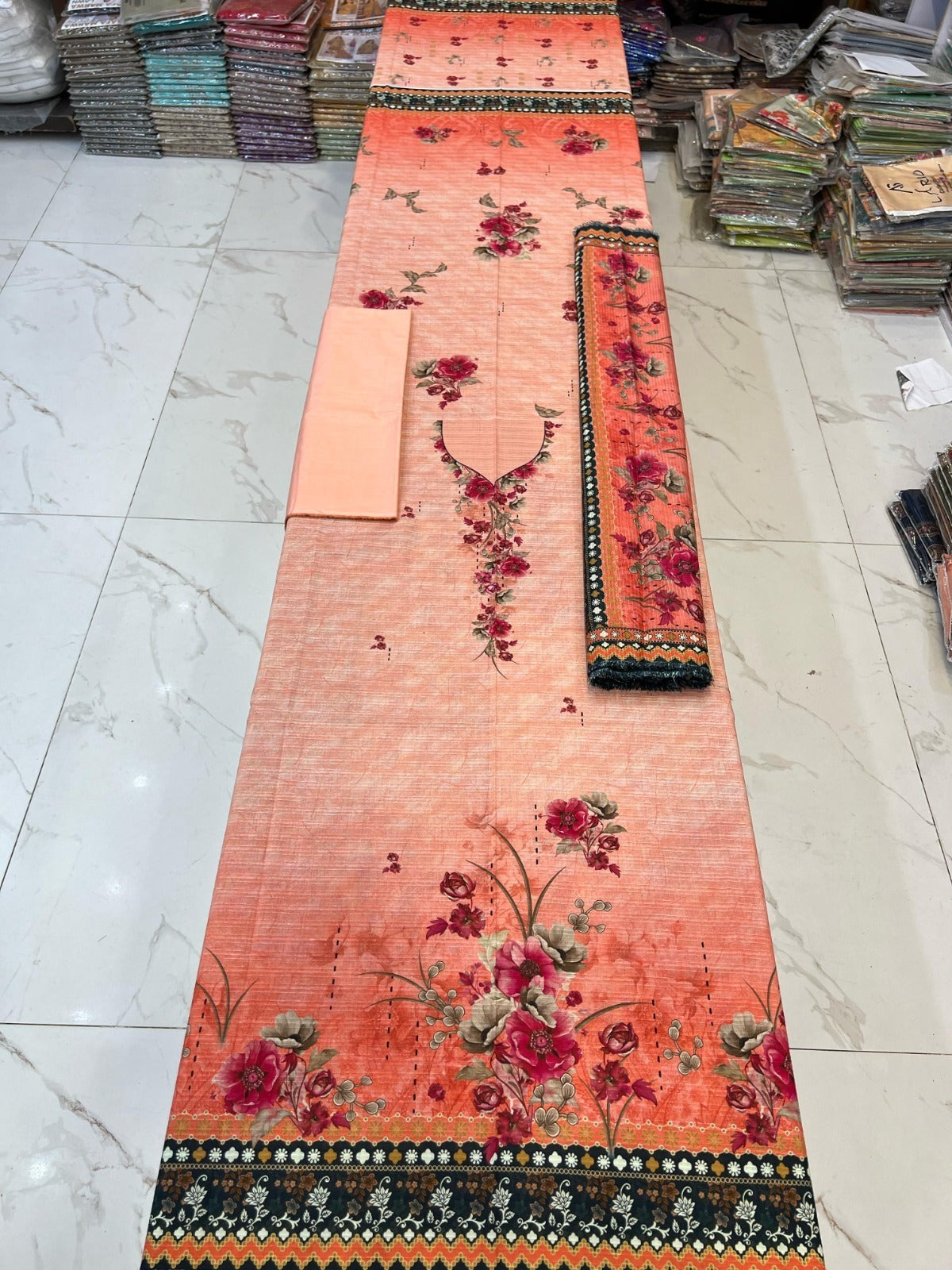 Almas Premium Bana Dora Lawn 3PC | Tarkashi Dupatta