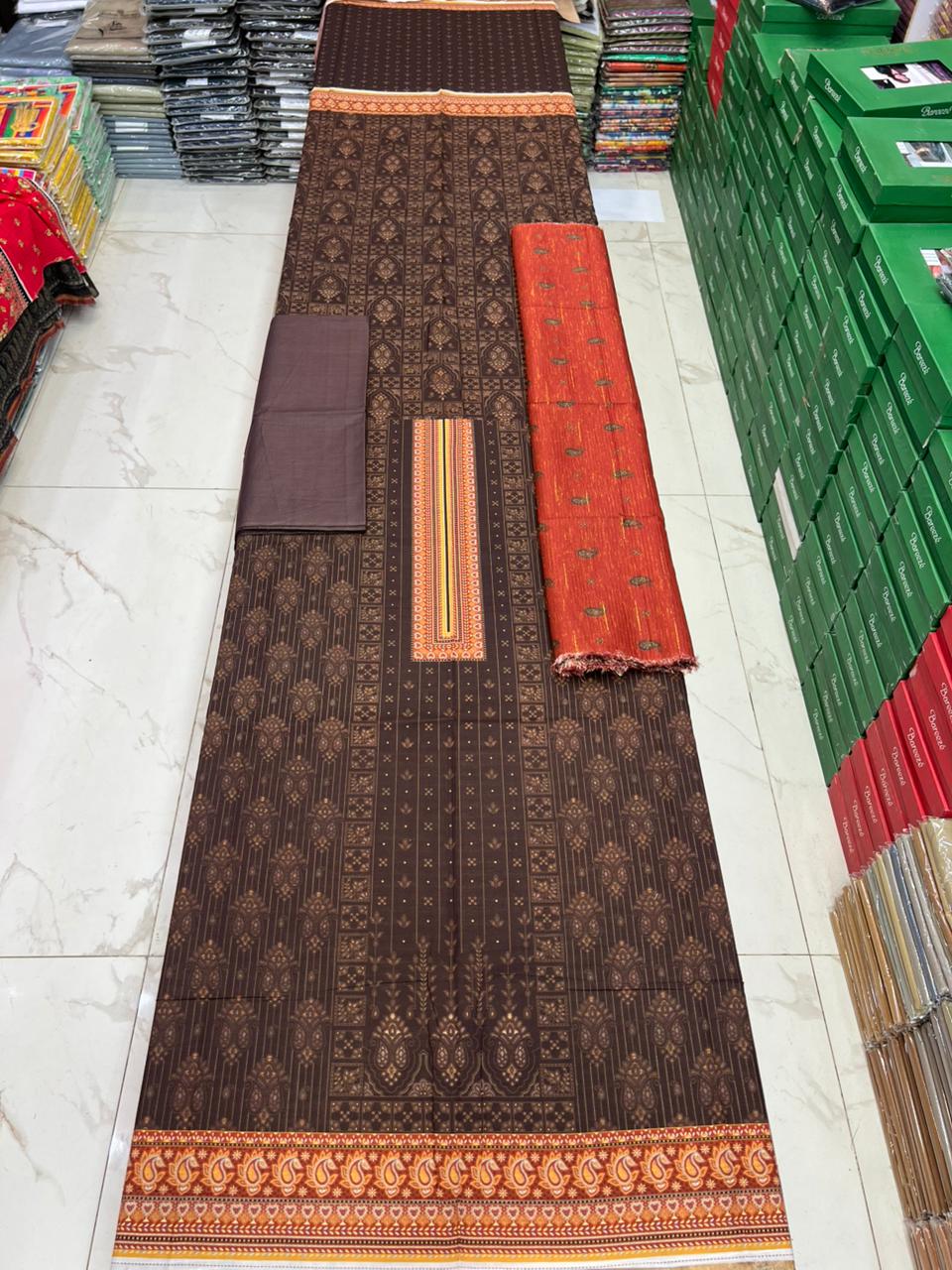 Almas Premium Bana Dora Lawn 3PC | Tarkashi Dupatta