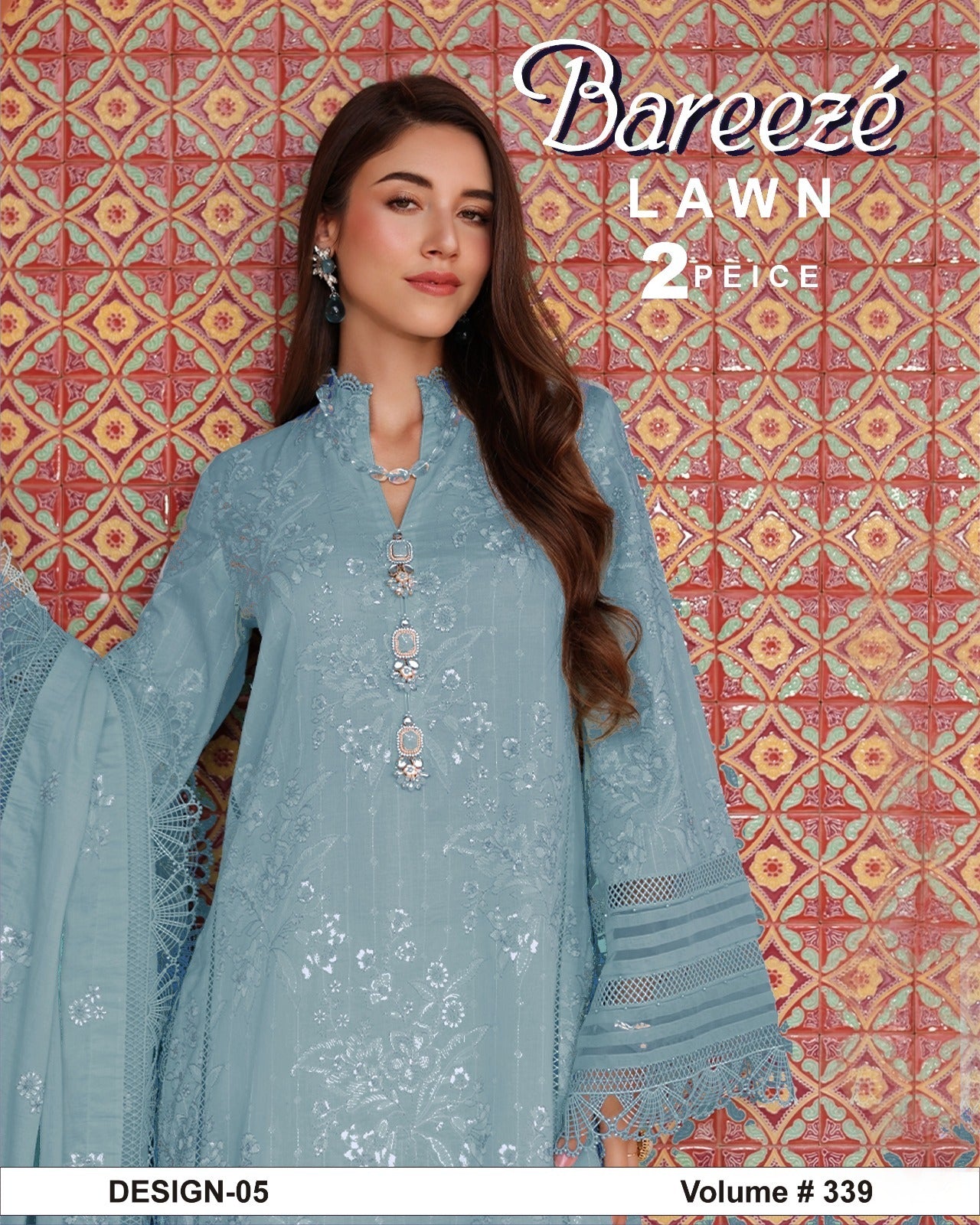 Bareeze Luxury Collection – Embroidered Lawn 2PC