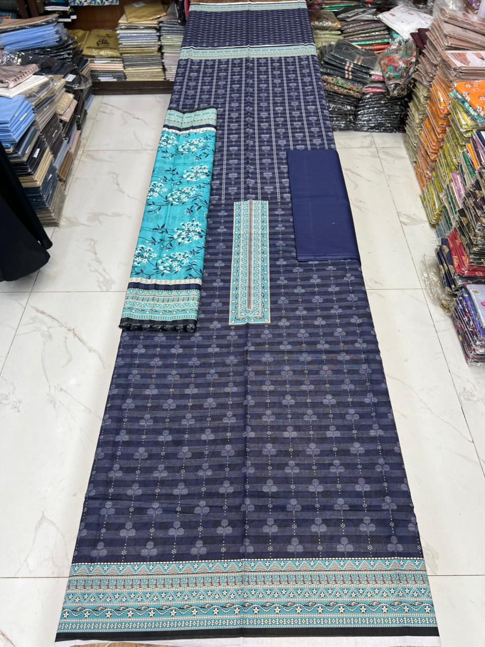 Sharjeena Lawn 3PC Set – Fancy Digital Printed Fabric