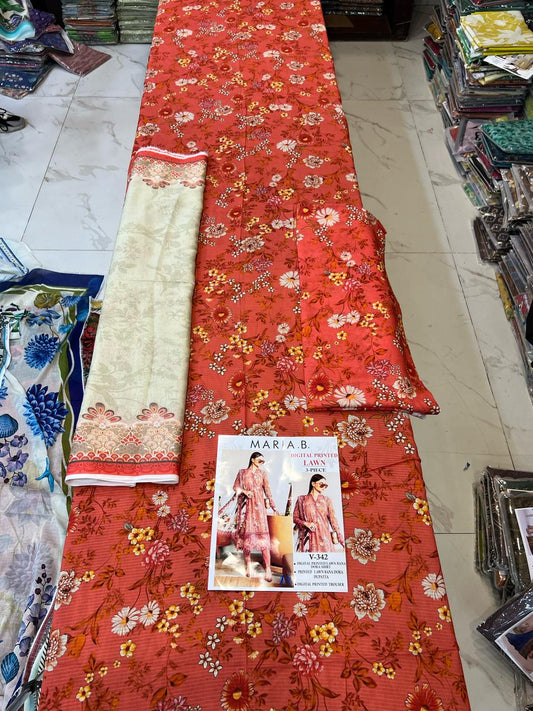 Vol 342 Maria B Lawn – Digital Printed 3PC | Bana Dora Quality