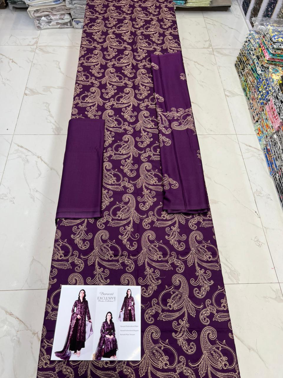 Bareeze karandi Embroidered 3PC