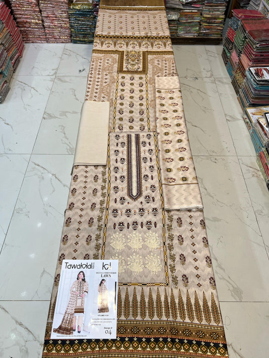 Tawakal Premium Lawn 3PC Unstitched Suit