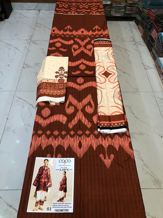 COCO ZARA SHAHJAHAN BANA DORA LAWN 3PC