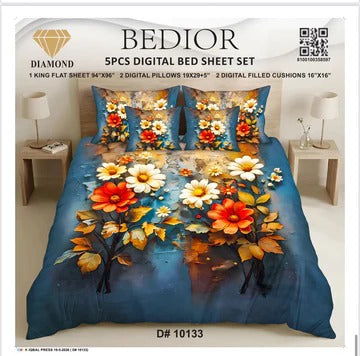 BEDIOR 5PCS DIGITAL BED SHEET SET 10133