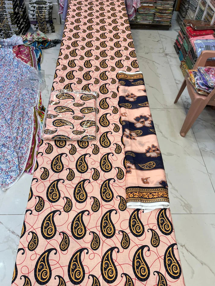 Original Summer Collection 3PC – Bamber Chiffon Dupatta