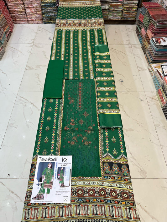 Tawakal Premium Lawn 3PC Unstitched Suit