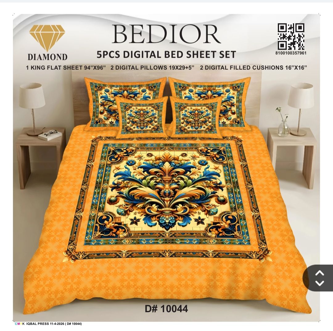 BEDIOR 5PCS DIGITAL BED SHEET SET 10044