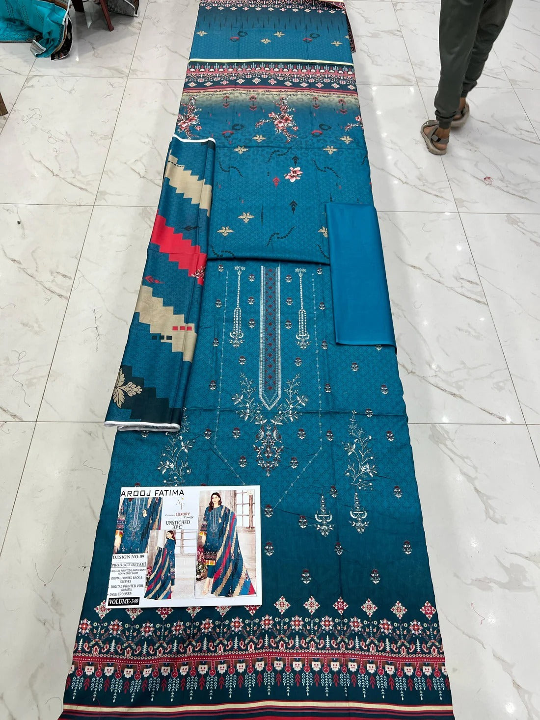 Arooj Fatima Lawn EMB 3PC – Luxury Summer Wear