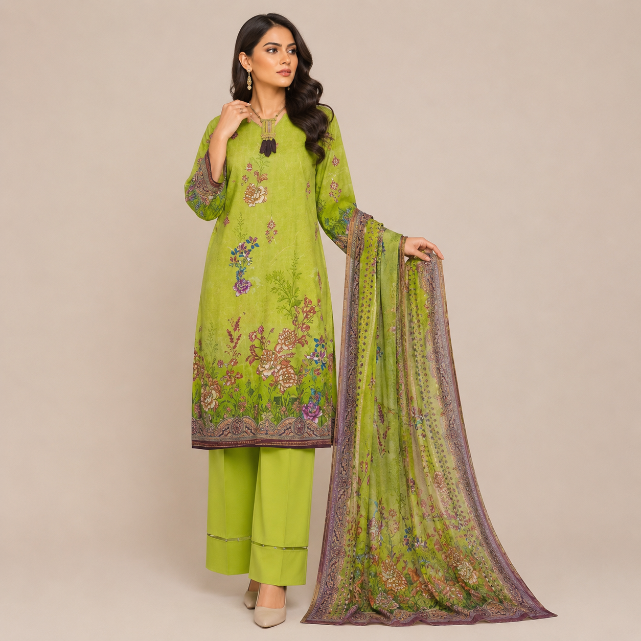 LAWN DUPATTA 3PC BRANDED COLLECTION