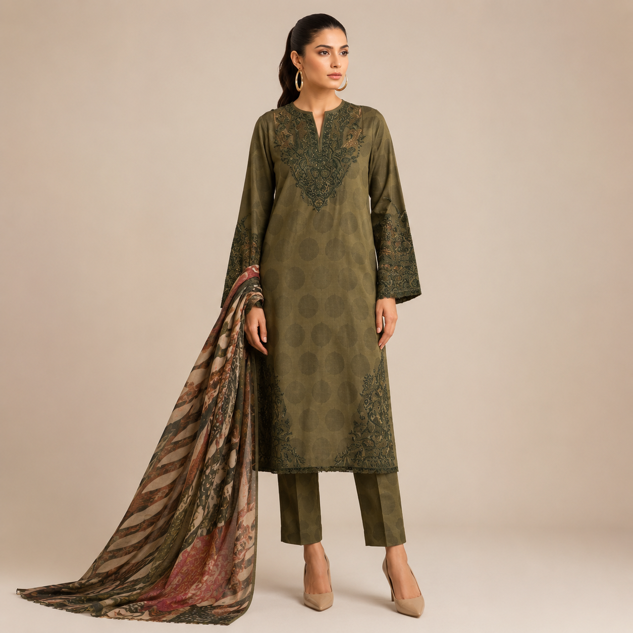 LAWN DUPATTA 3PC BRANDED COLLECTION