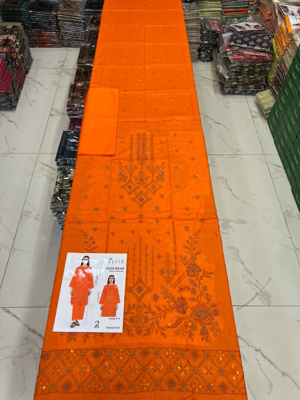 ZARQASH Luxe EMB Lawn 2PC – Summer Edit