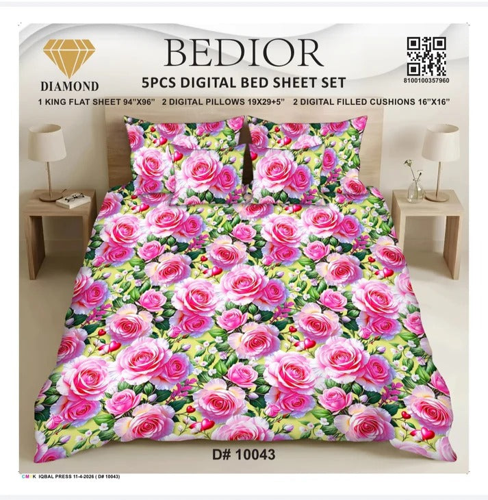 BEDIOR 5PCs DIGITAL BED SHEET SET 10043