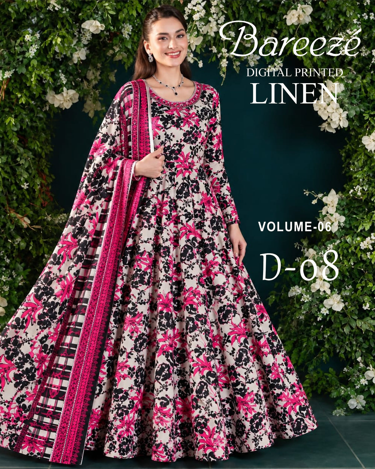 Bareeze Printed Linen 3PC