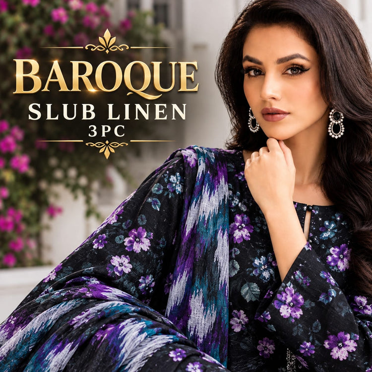 BAROQUE SLUB LINEN 3PC
