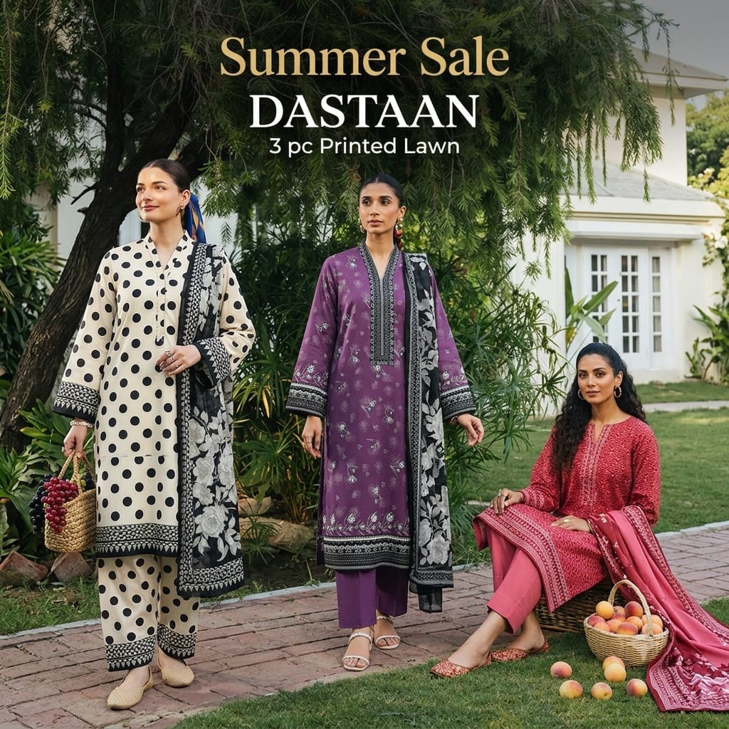 DASTAAN 3PC PRINTED LAWN