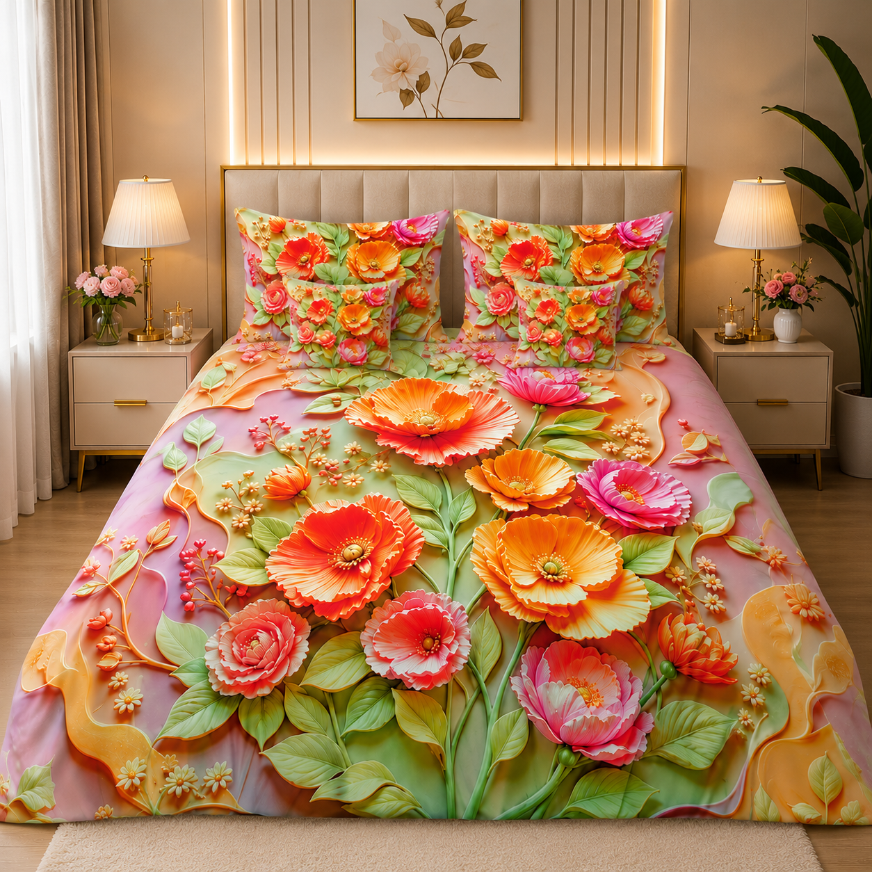 BEDIOR 5PCs DIGITAL BED SHEET SET