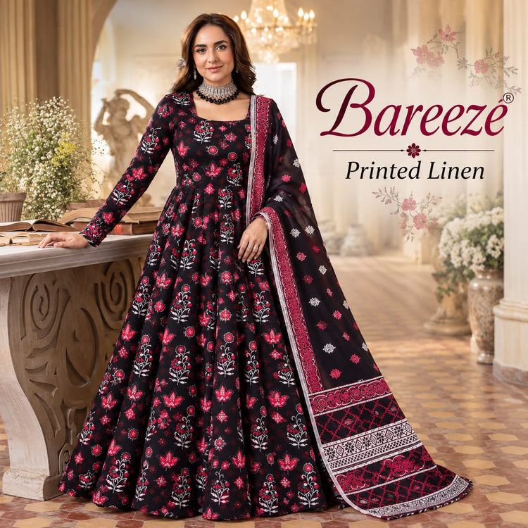 Bareeze Printed Linen 3PC