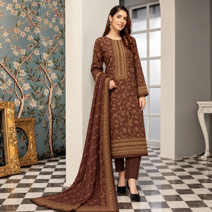 GUL-E-JAAN MARINA WOOL PRINTED 3PC