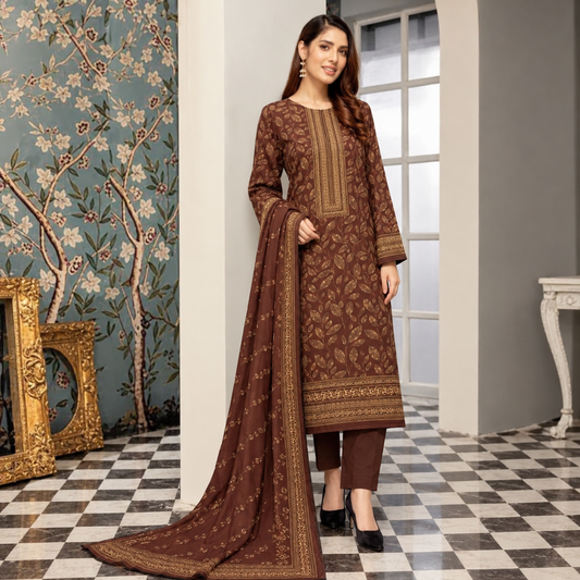 GUL-E-JAAN MARINA WOOL PRINTED 3PC