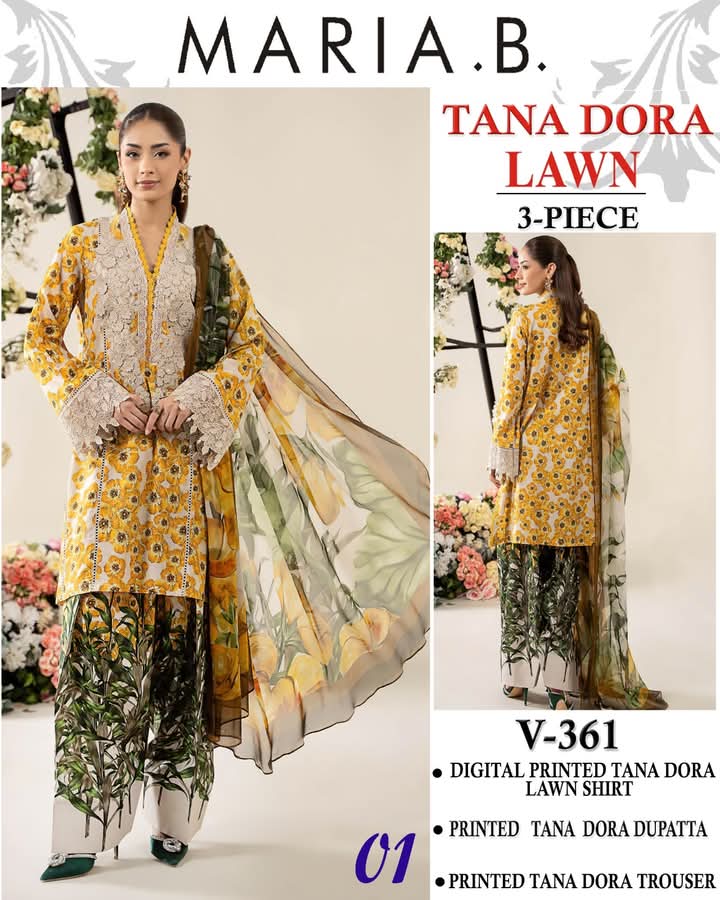 MARIA.B TANA DORA LAWN 3PC