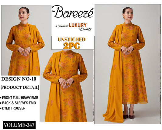 Bareeze Luxury Collection – Embroidered Lawn 2PC