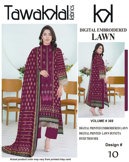 Tawakal Premium Lawn 3PC Unstitched Suit