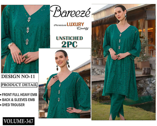 Bareeze Luxury Collection – Embroidered Lawn 2PC