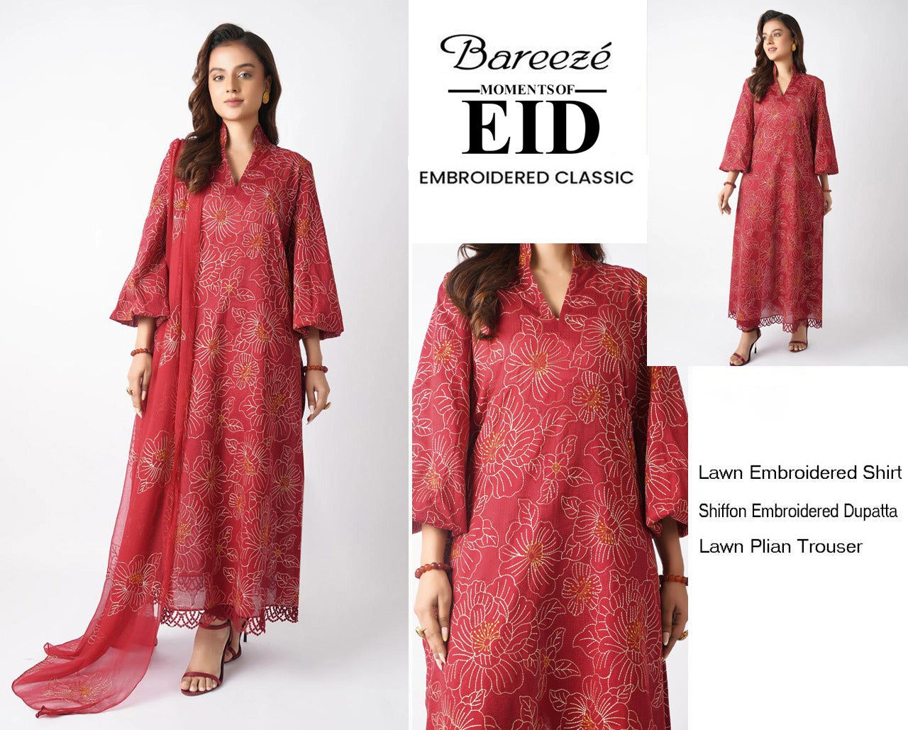 Bareeze Exclusive Lawn Collection 2026 – Premium EMB 3PC