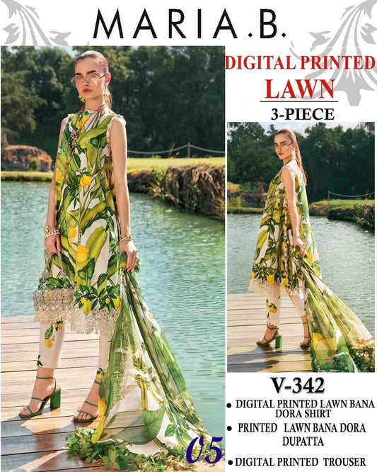 Vol 342 Maria B Lawn – Digital Printed 3PC | Bana Dora Quality