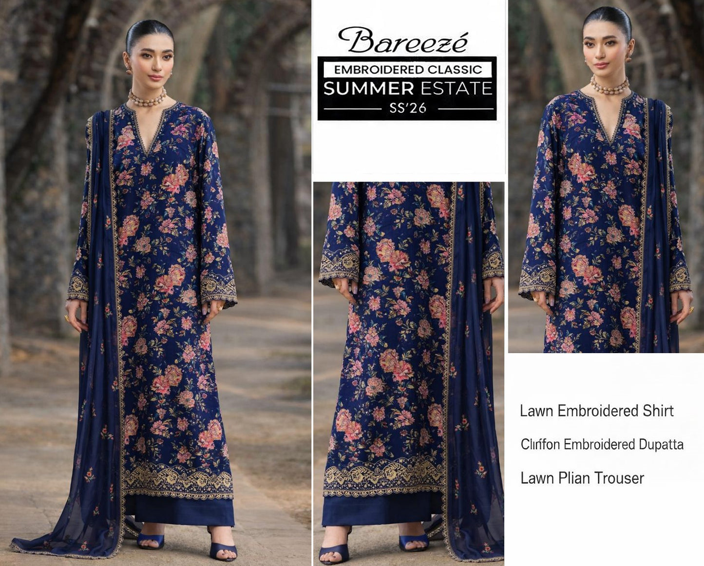 Bareeze Exclusive Lawn Collection 2026 – Premium EMB 3PC
