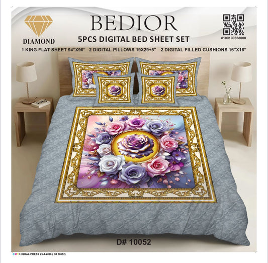 BEDIOR 5PCS DIGITAL BED SHEET SET 10052