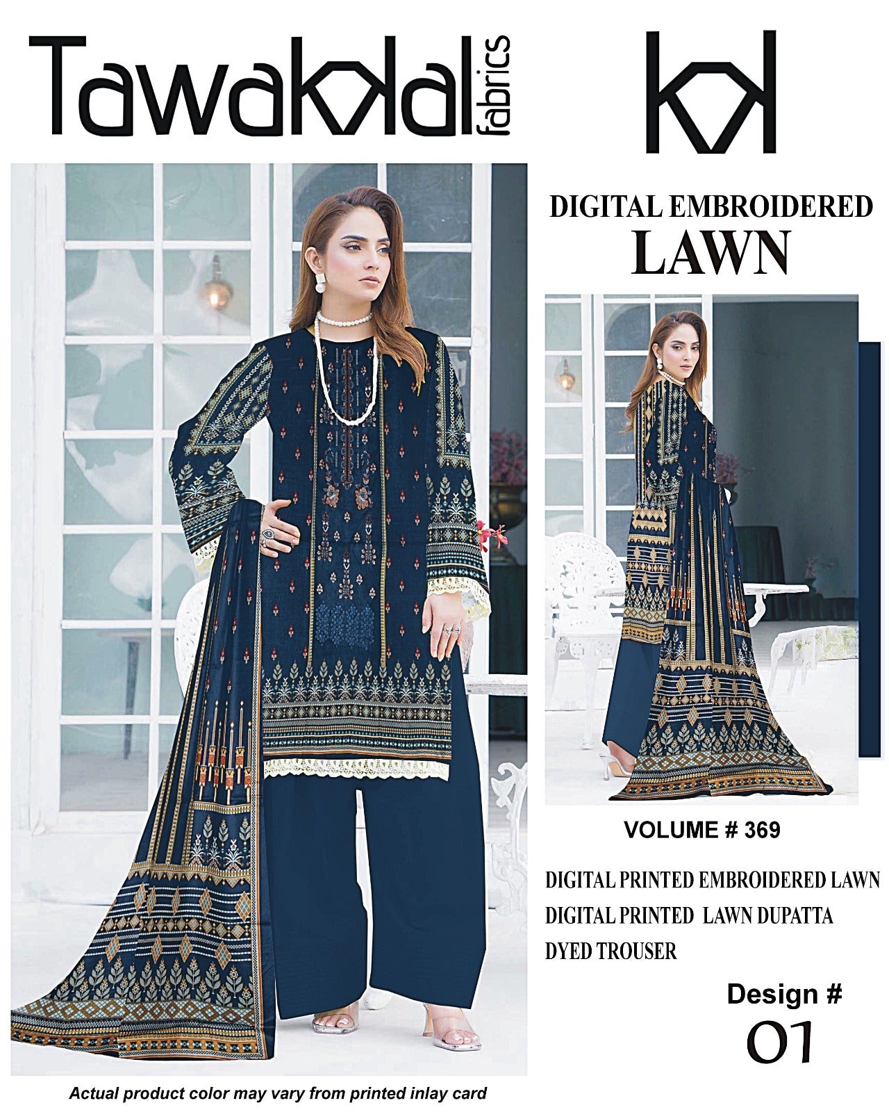 Tawakal Premium Lawn 3PC Unstitched Suit