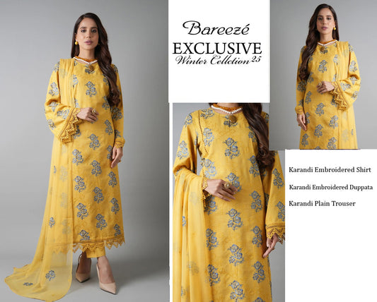Bareeze karandi Embroidered 3PC