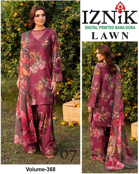 IZNIK BANA DORA LAWN 3PC
